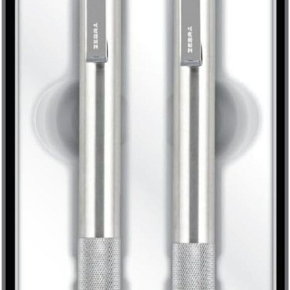 Fine Point Pen & Pencil Set Stainless Steel 2pc